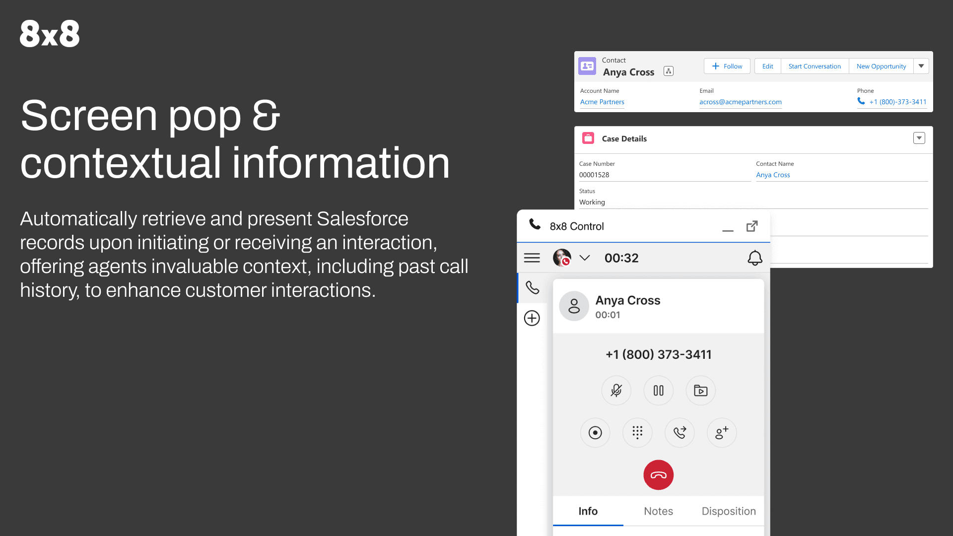 Screen pop and contextual information