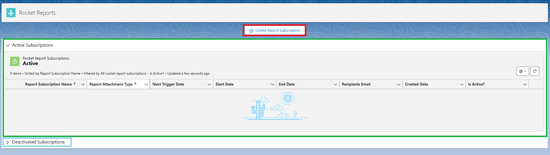 Rocket Report App Page