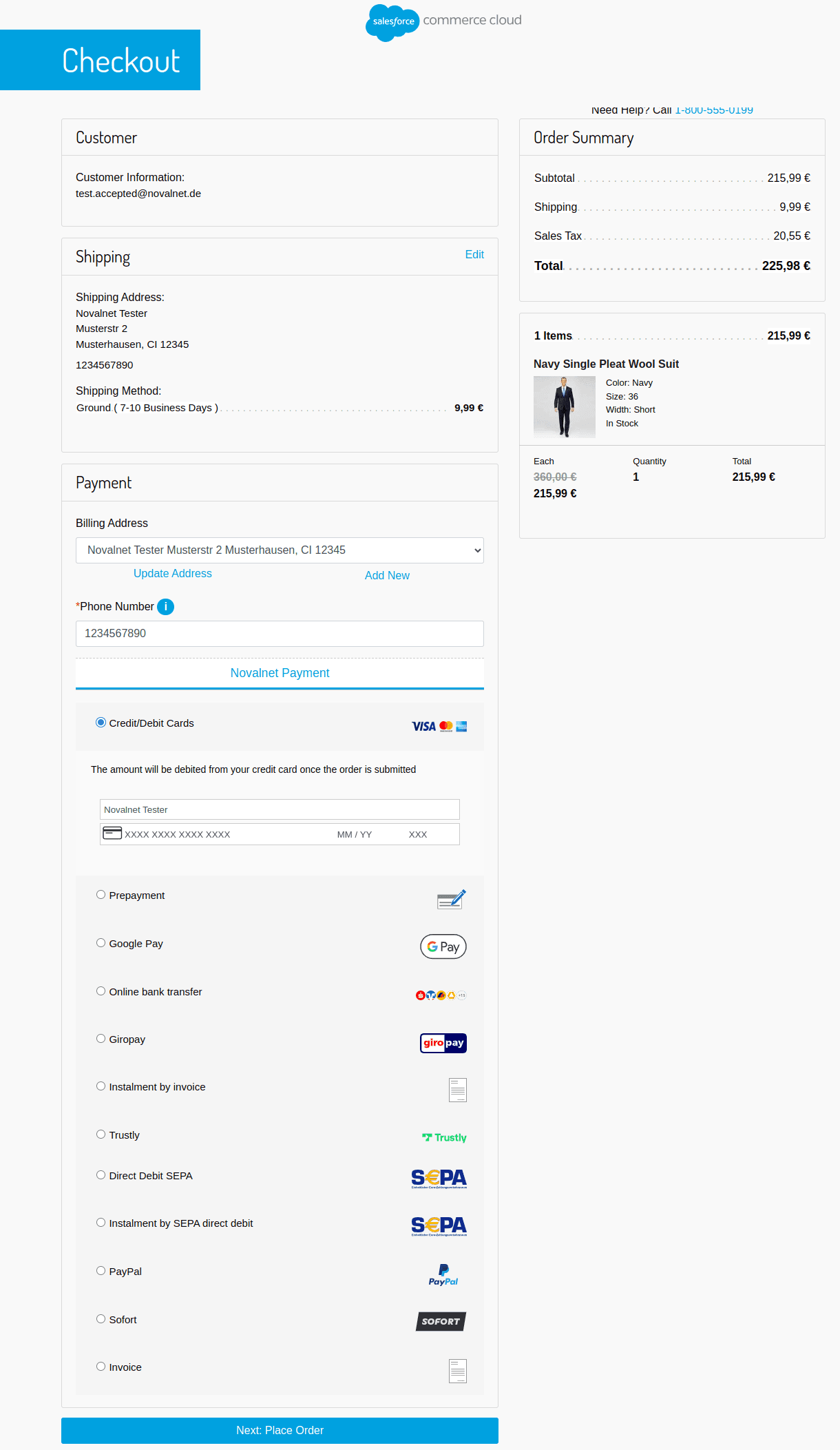 Checkout Page