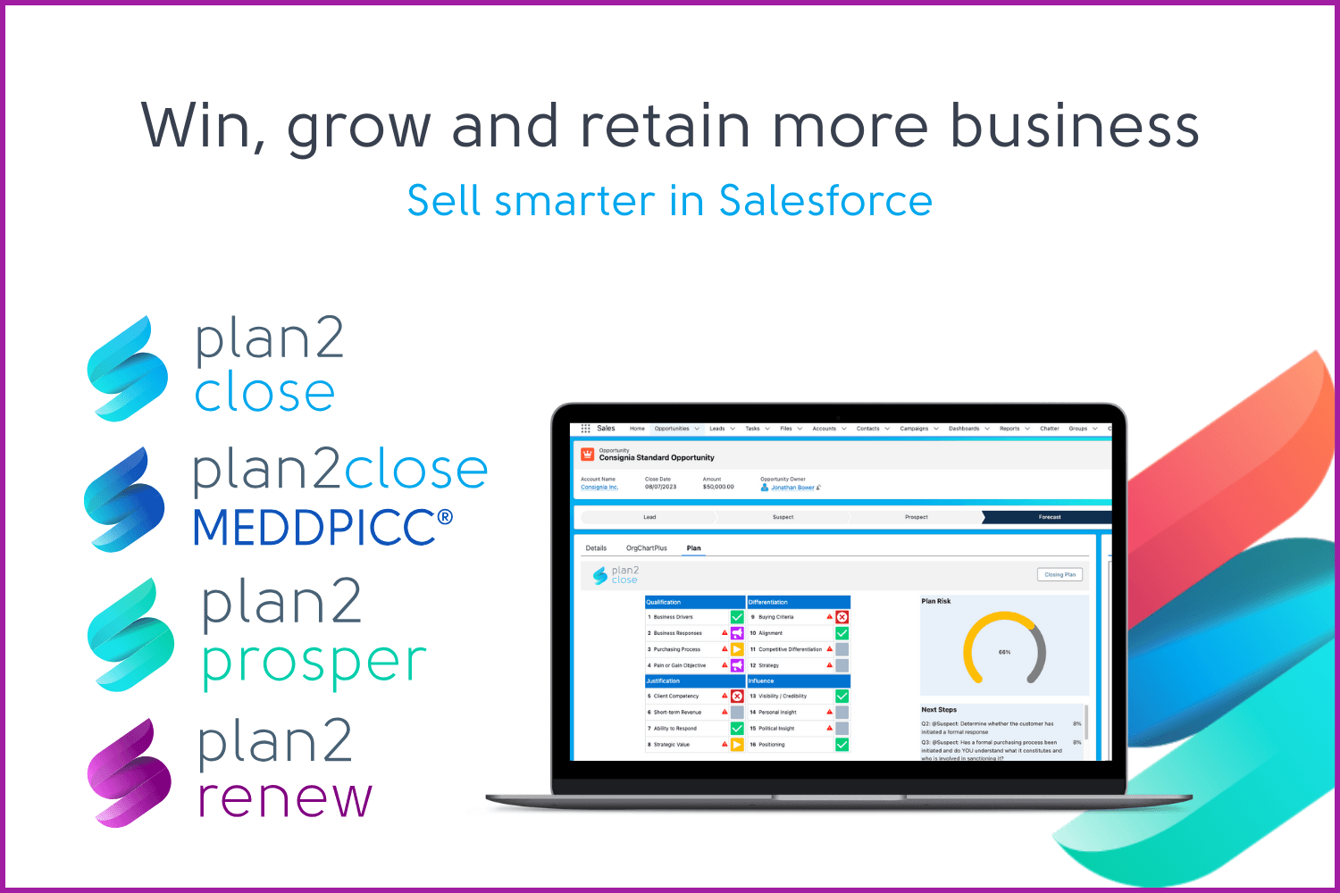 Win, Grow & Retain more business - Sell smarter in Salesforce with SalesMethods suite of solutions