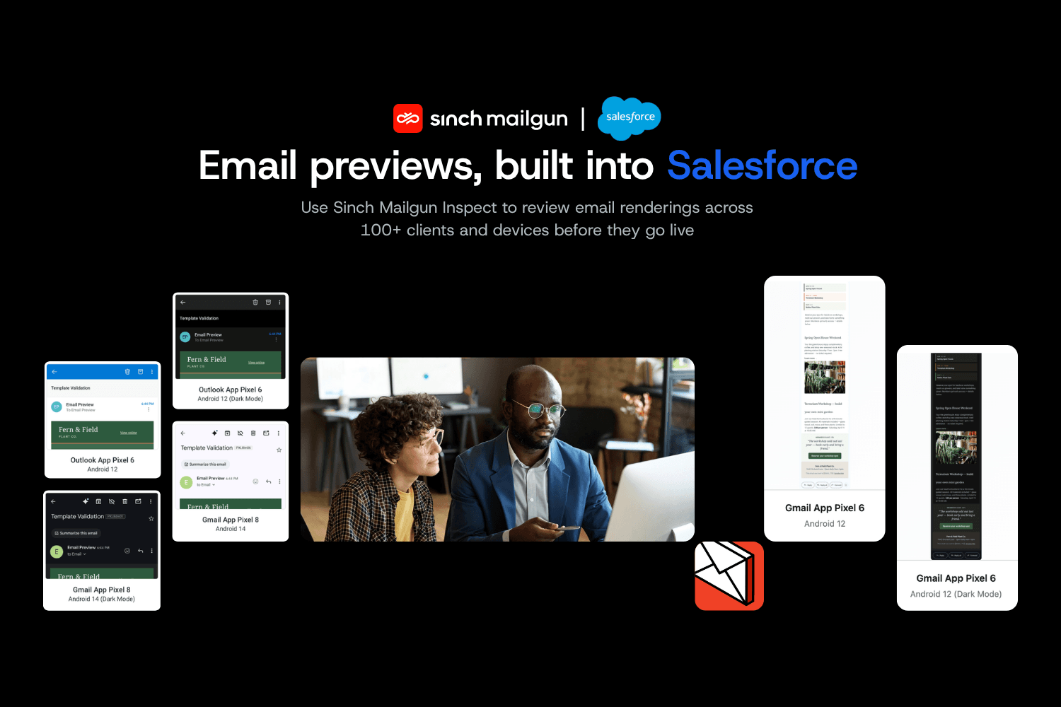 Email previews, built into Salesforce