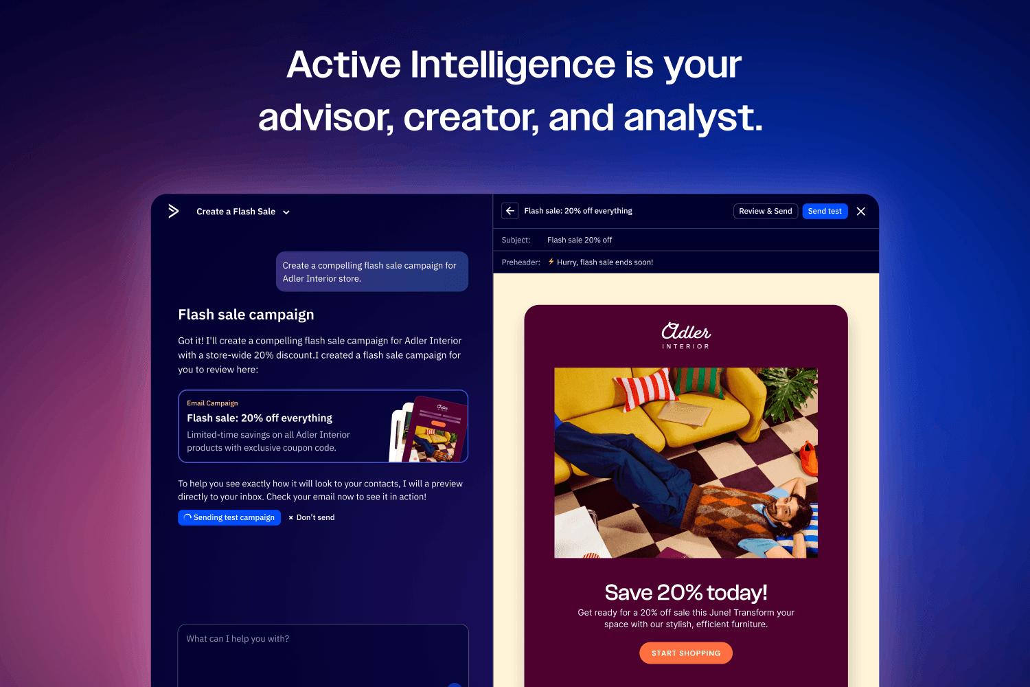 Active Intelligence workspace