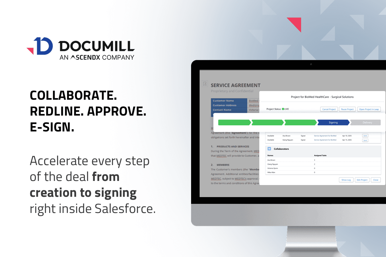 Real-time collaboration, redlining, approvals, and secure e-signatures in Salesforce