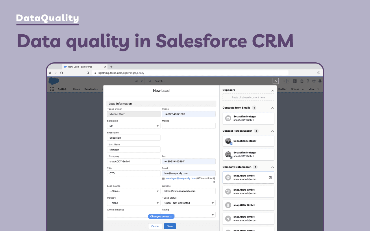 Data quality in Salesforce