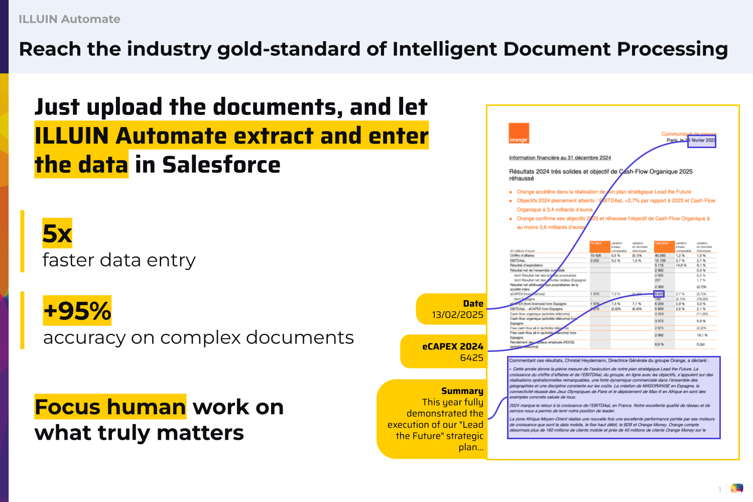 Upload your documents — let ILLUIN Automate handle the rest. Seamlessly extract and enter data