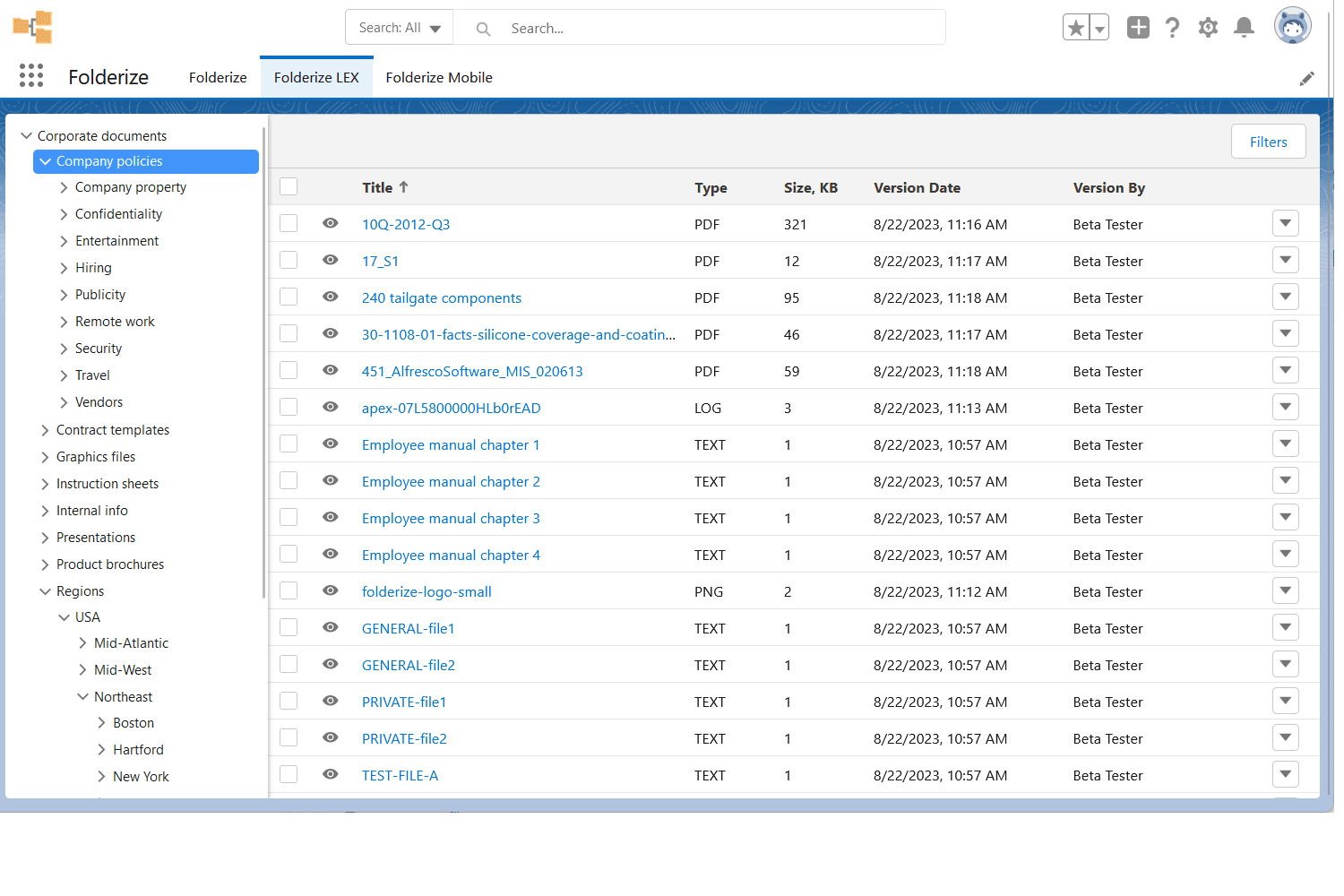 Folderize Lightning component user interface (v.4.20)