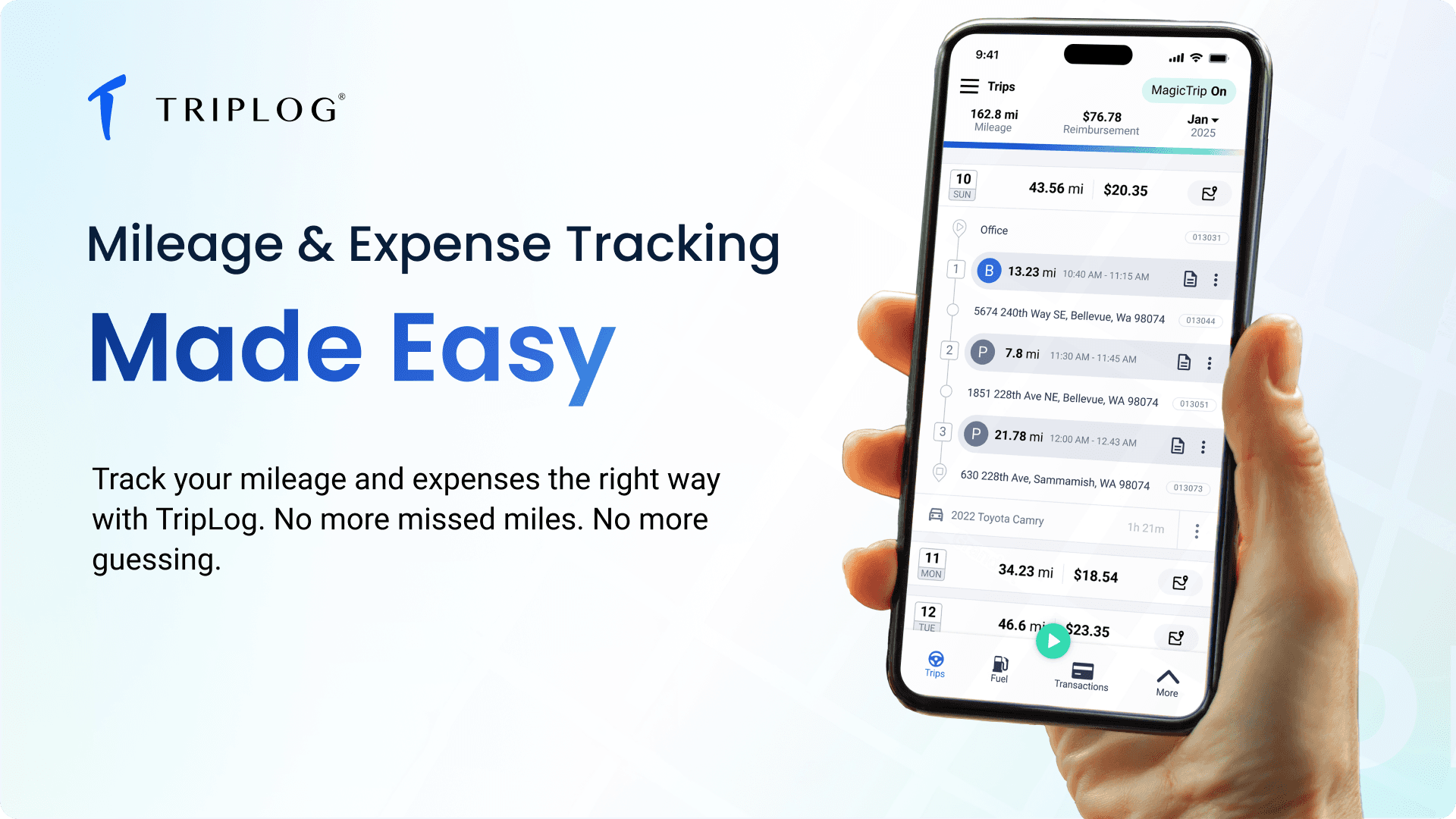 TripLog makes mileage and expense tracking easy