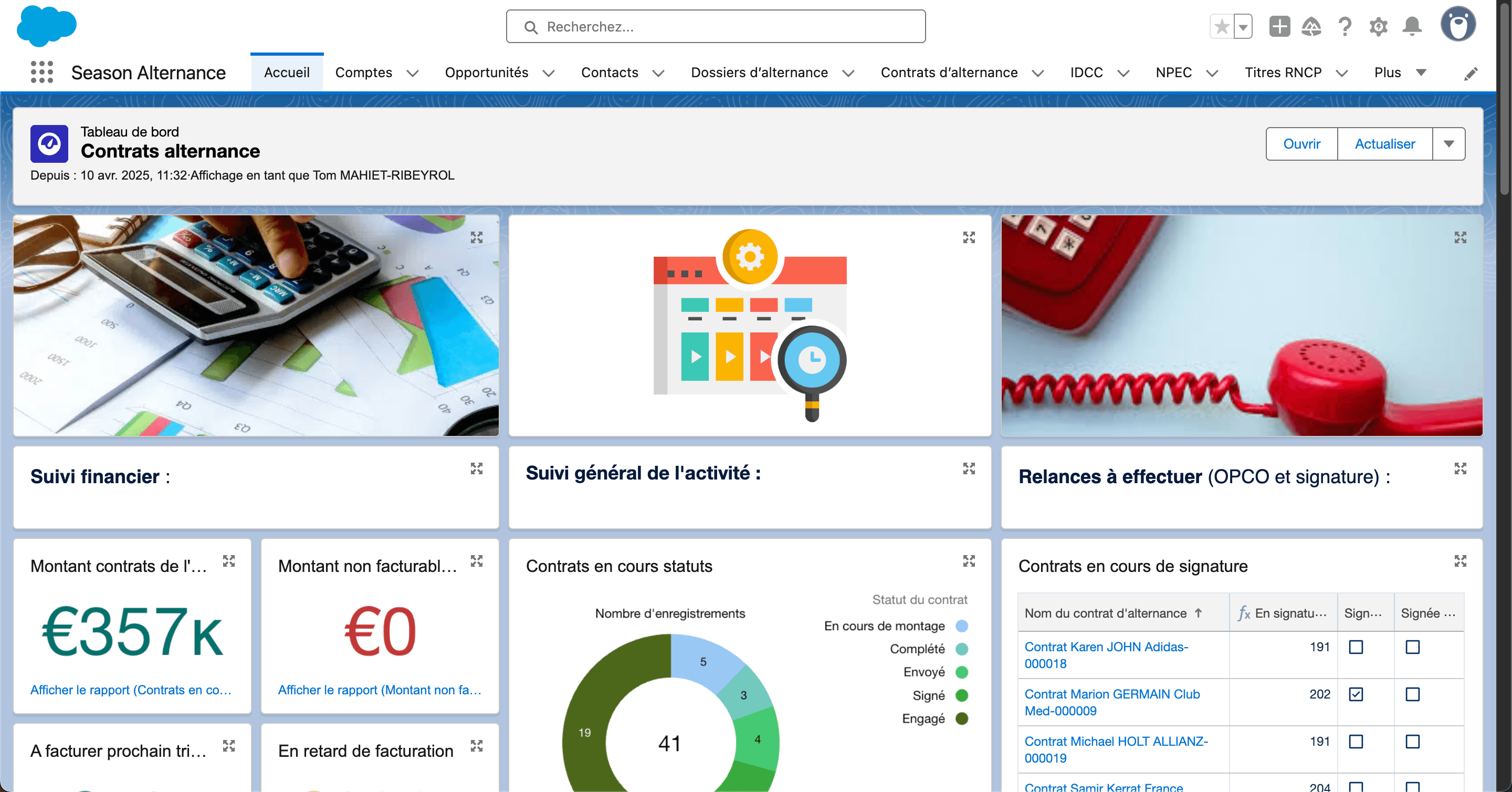 Tableau de bord / Dashboard
