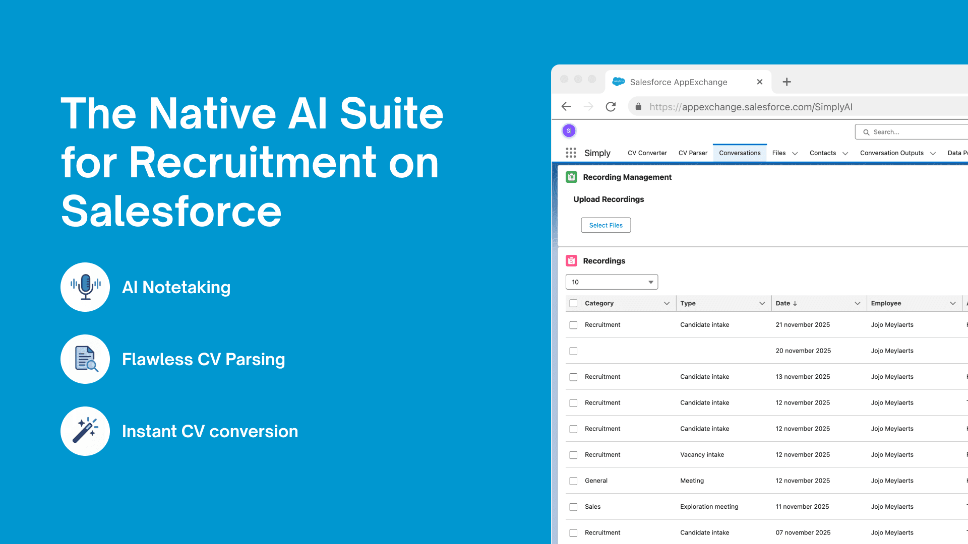 The Native AI Suite for Recruitment on Salesforce
