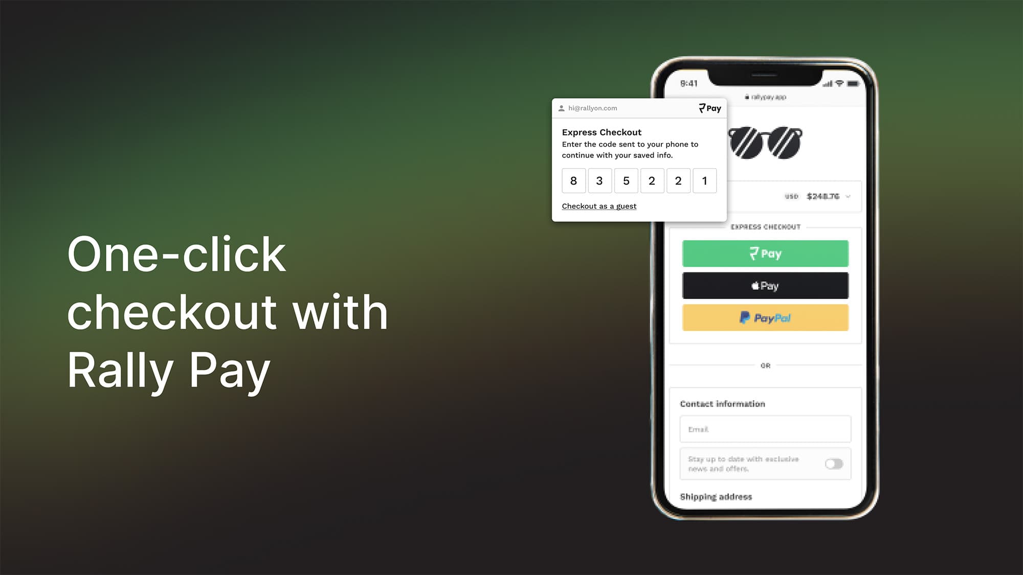 One-click checkout with Rally Pay