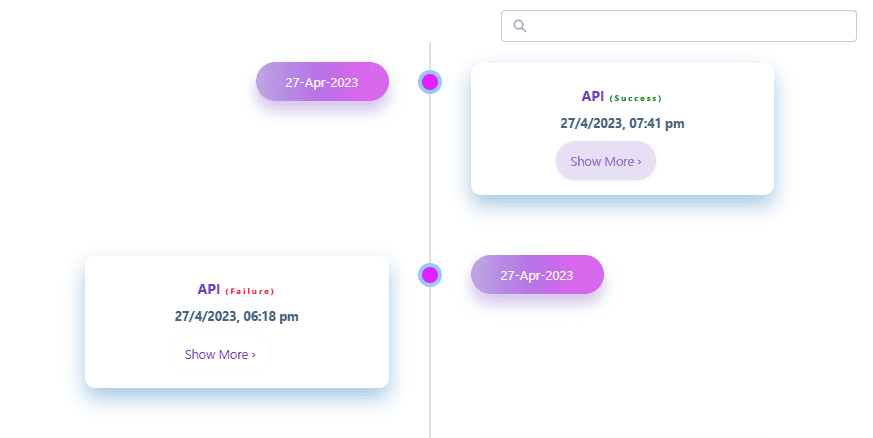Timeline View of Logs