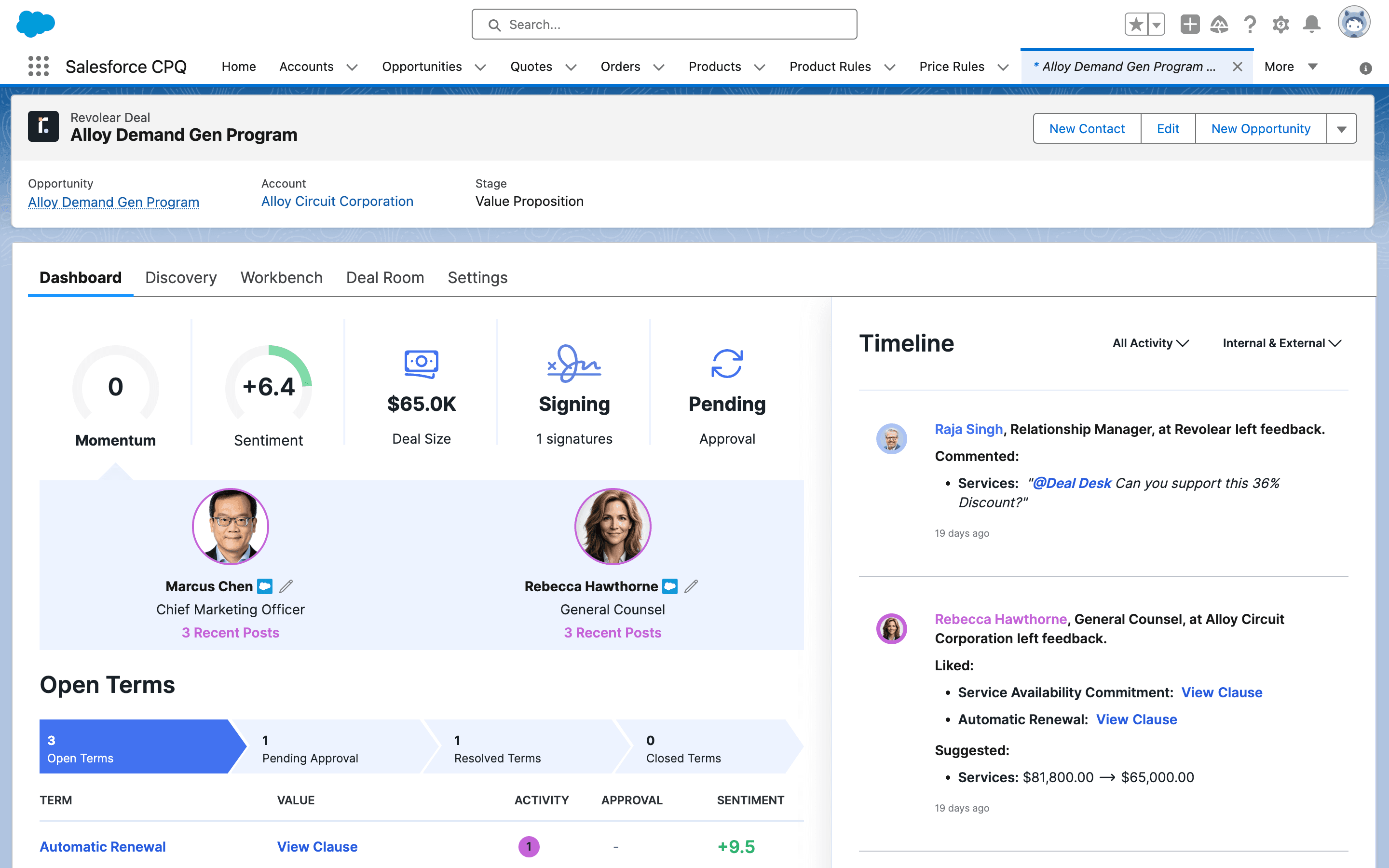 Revolear Deal Dashboard