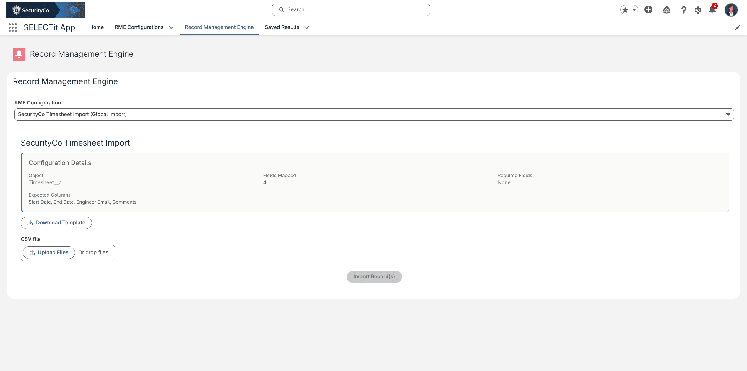 Lightning interface with filters, results, and operation tabs in one place