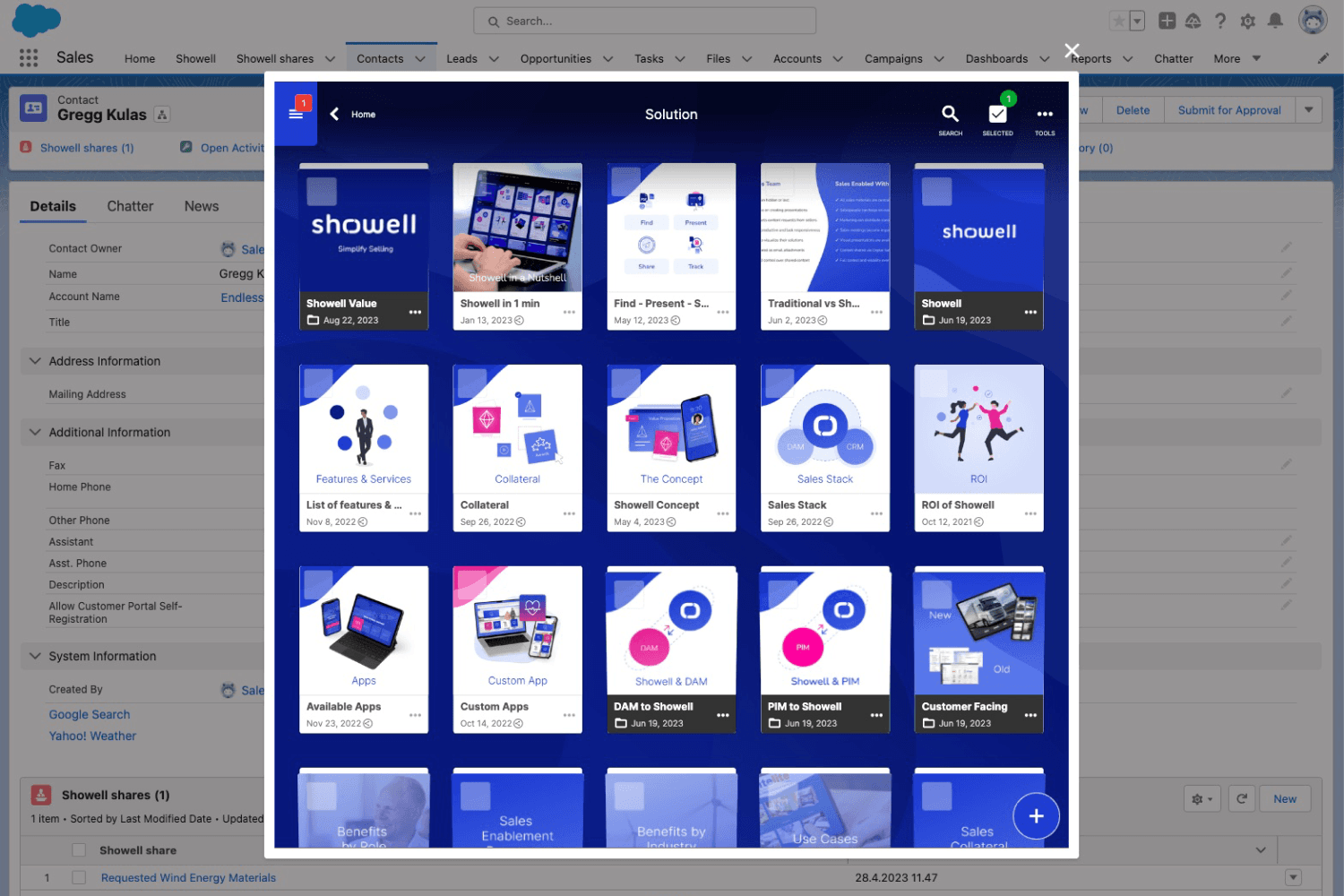 Easy access to Showell App without leaving Salesforce
