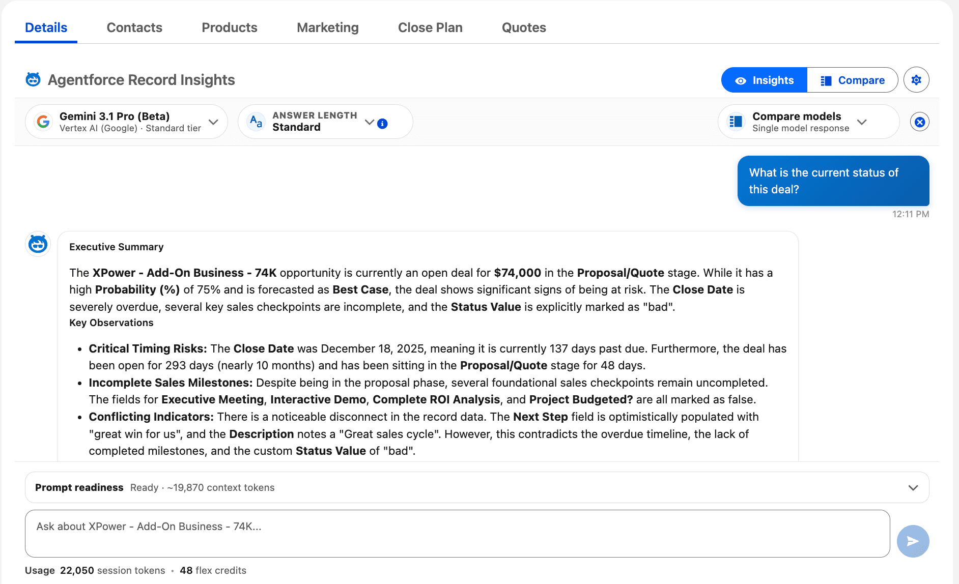 Ask grounded questions with clean answers and expandable source citations.