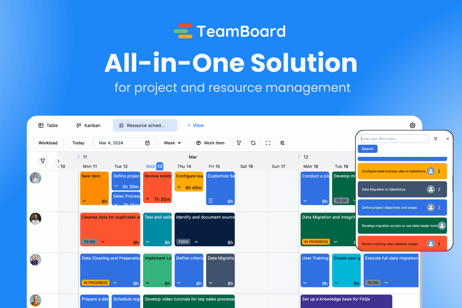 Comprehensive solution for Project Management and Resource Planning