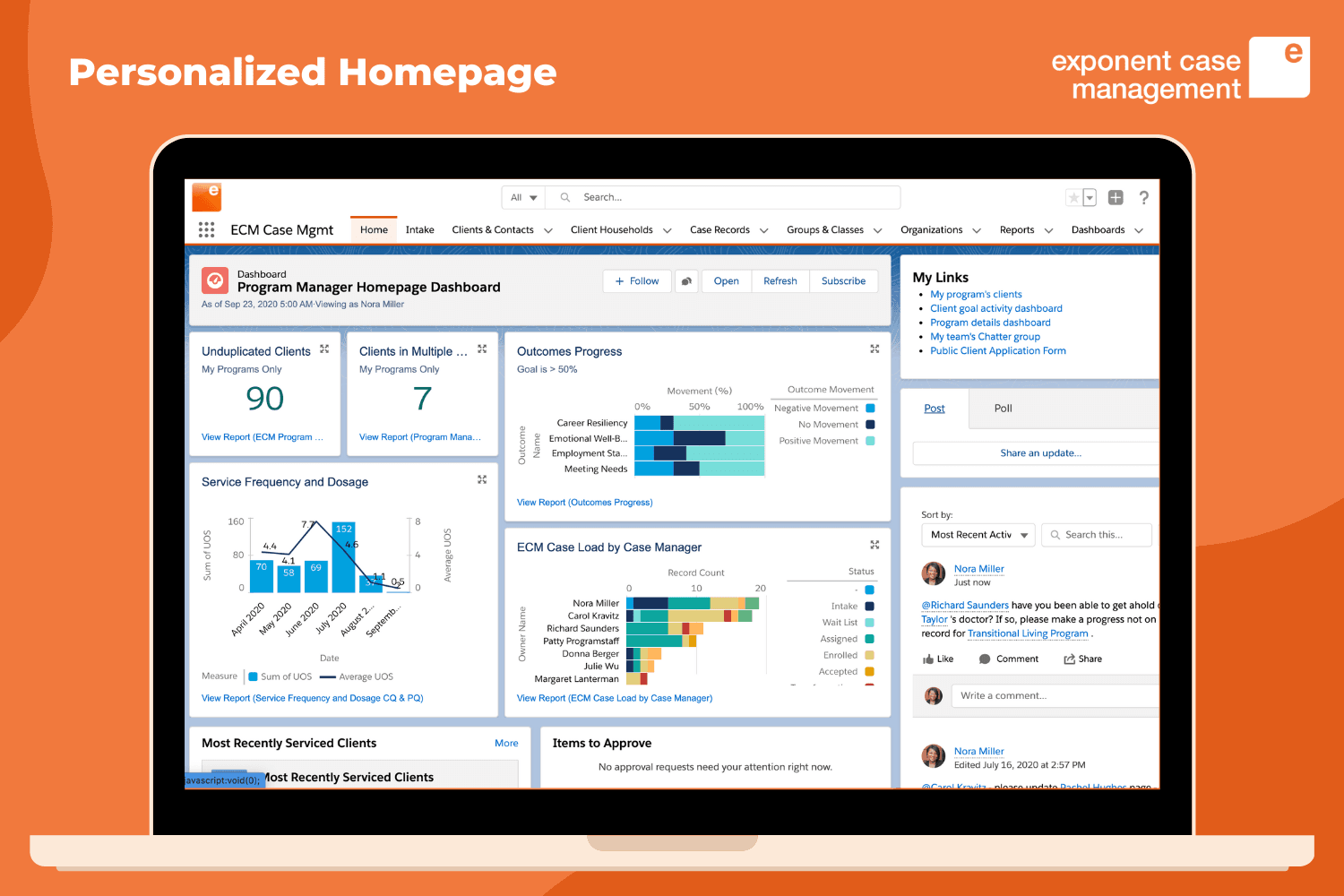 Exponent Case Management Homepage