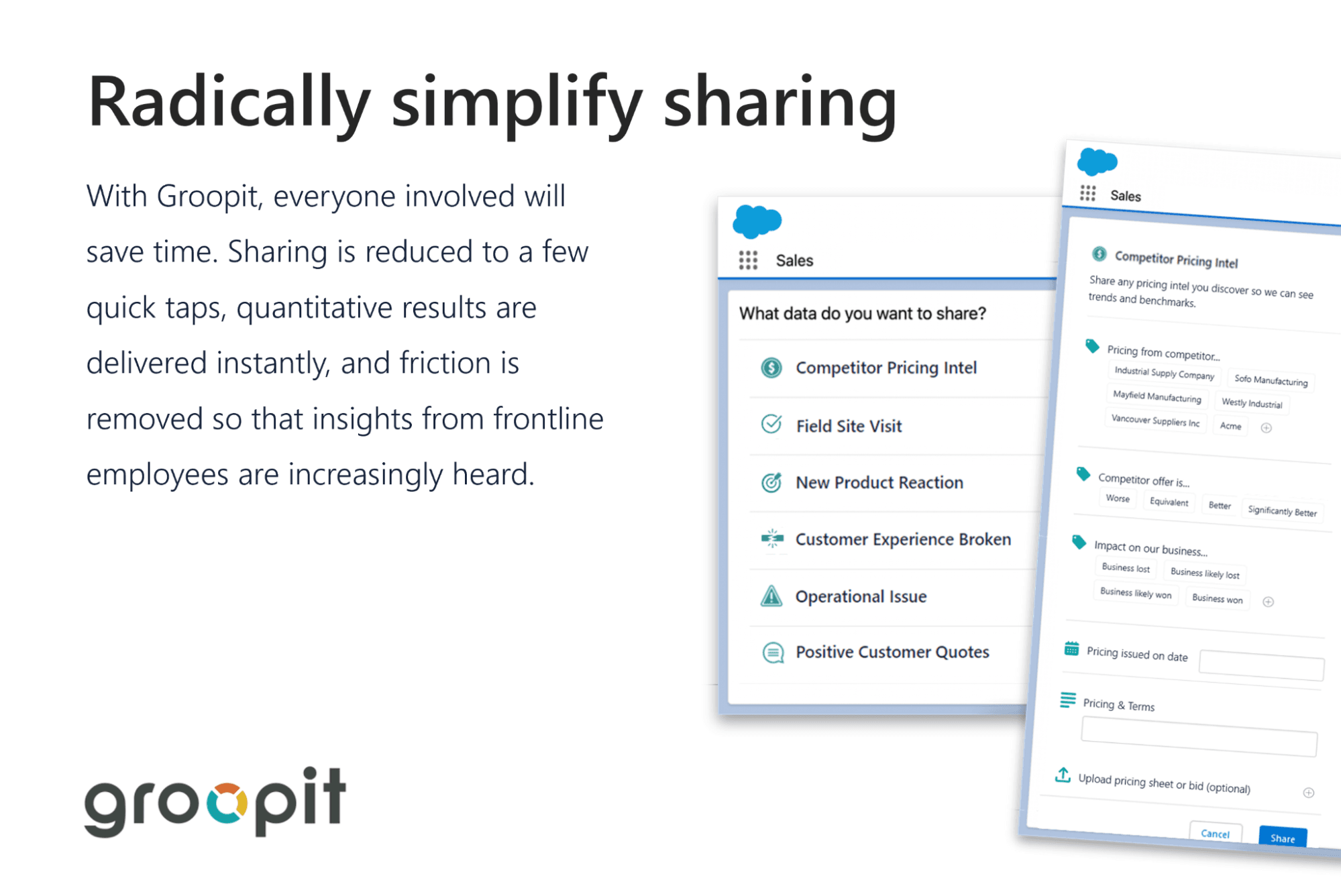 Radically simplify sharing
