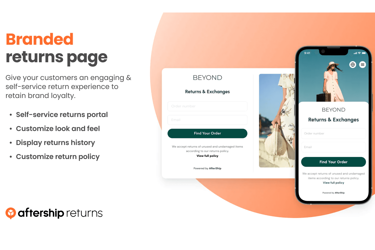 Branded returns page