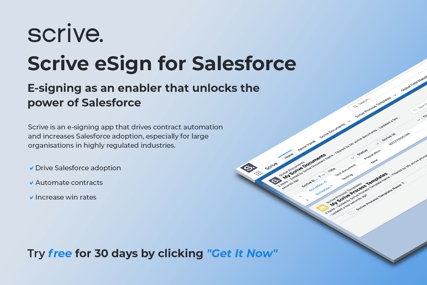 Speed up Salesforce deals with Scrive eSign. Start your free trial today!