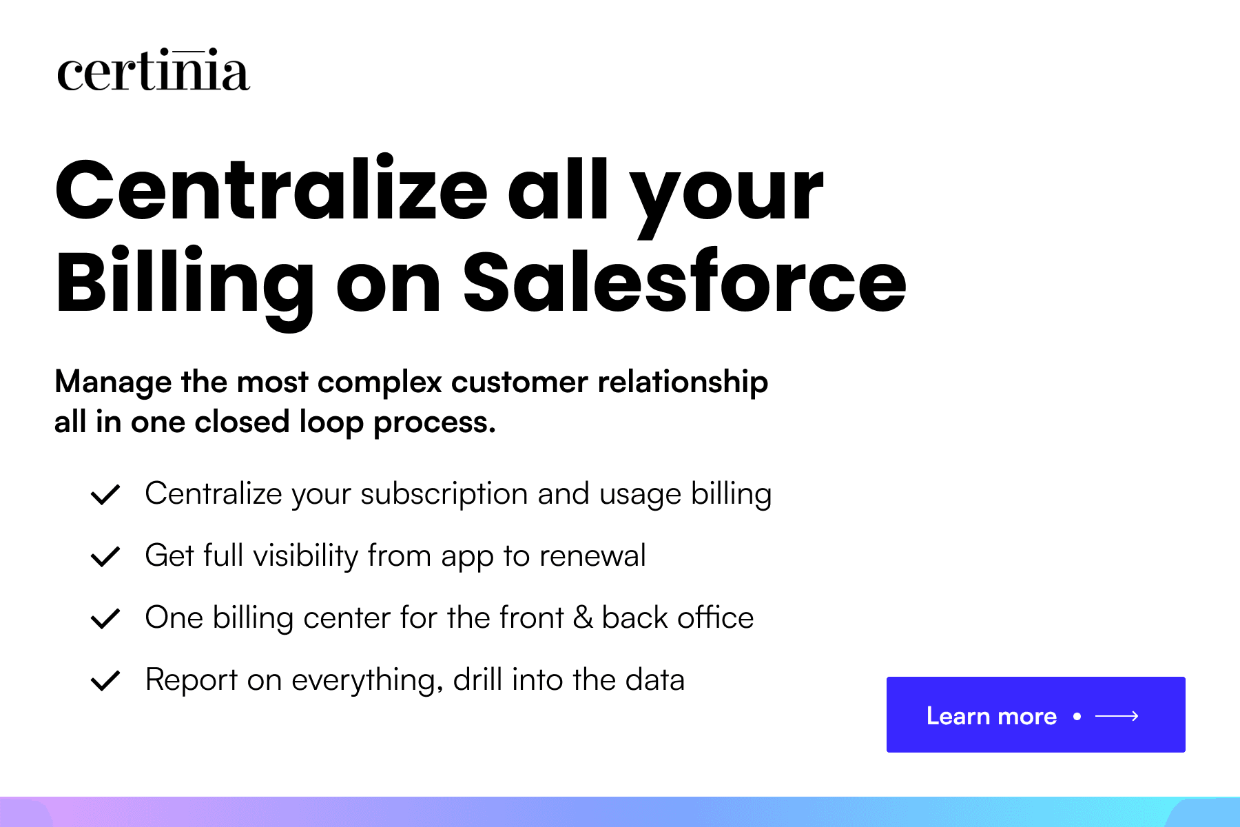 Billing management on Salesforce