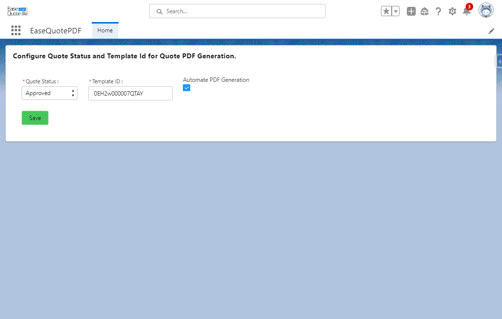 01. EaseQuotePDF - Configure Quote Status and Template for PDF Generation