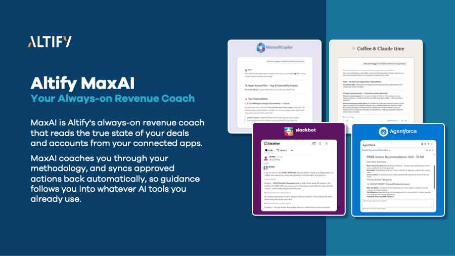 Your always-on revenue coach for account planning and deal management.