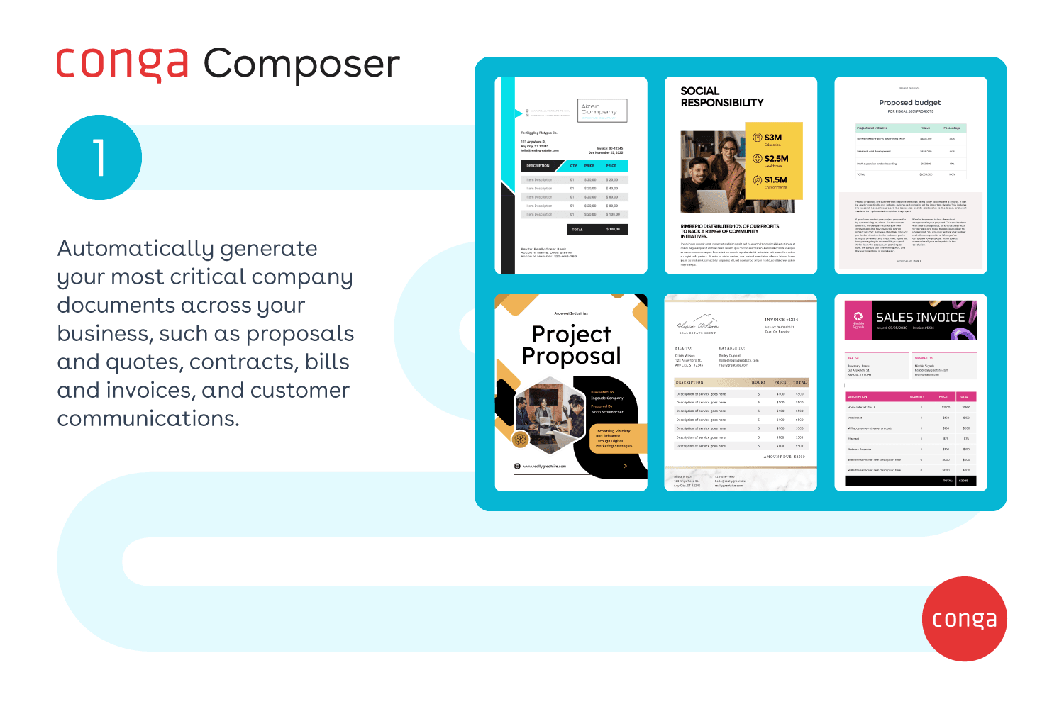 Automatically generate business-critical documents with Conga