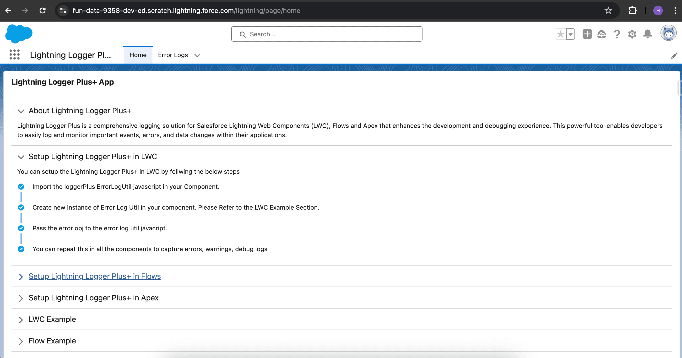 Lightning Logger Plus Home Page