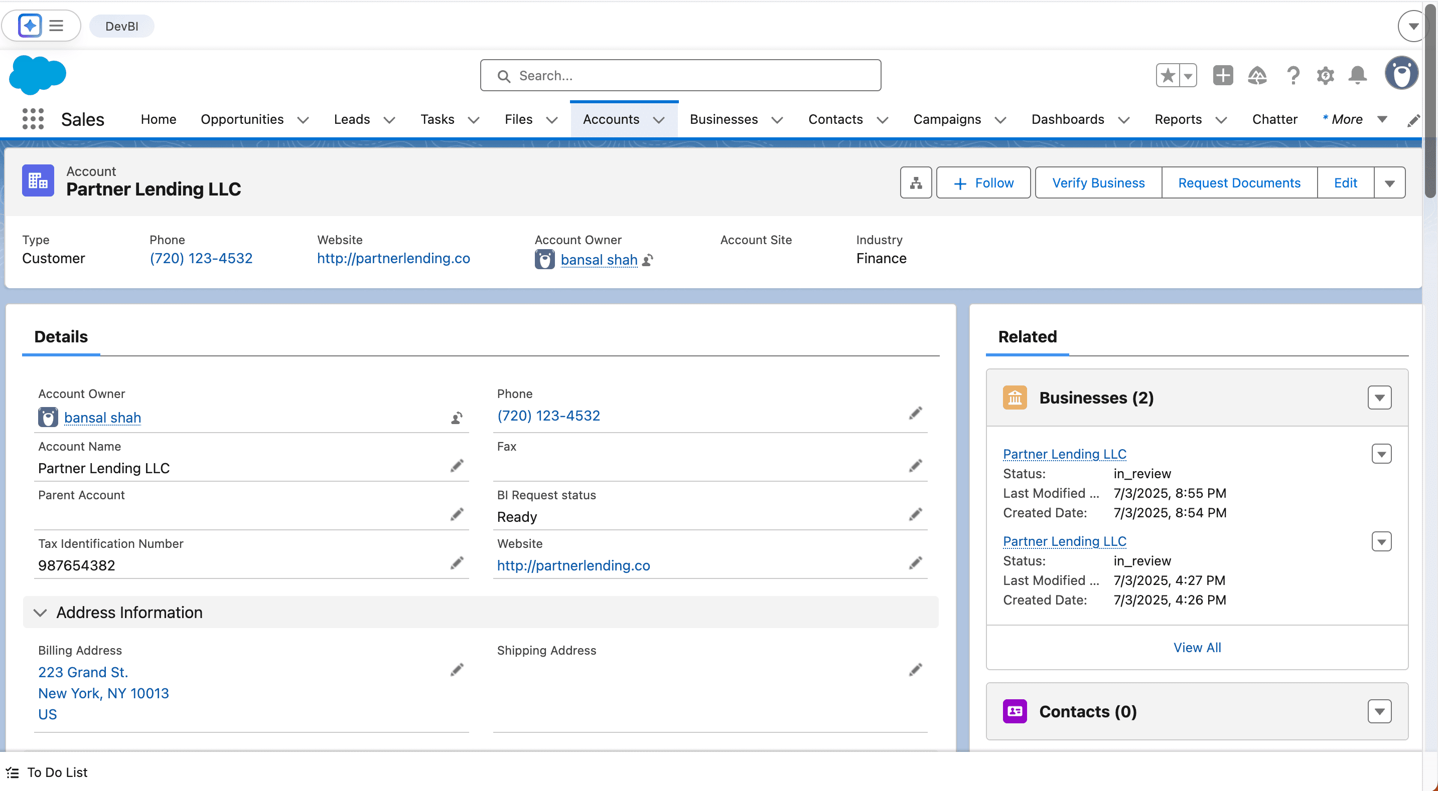 Account Detail