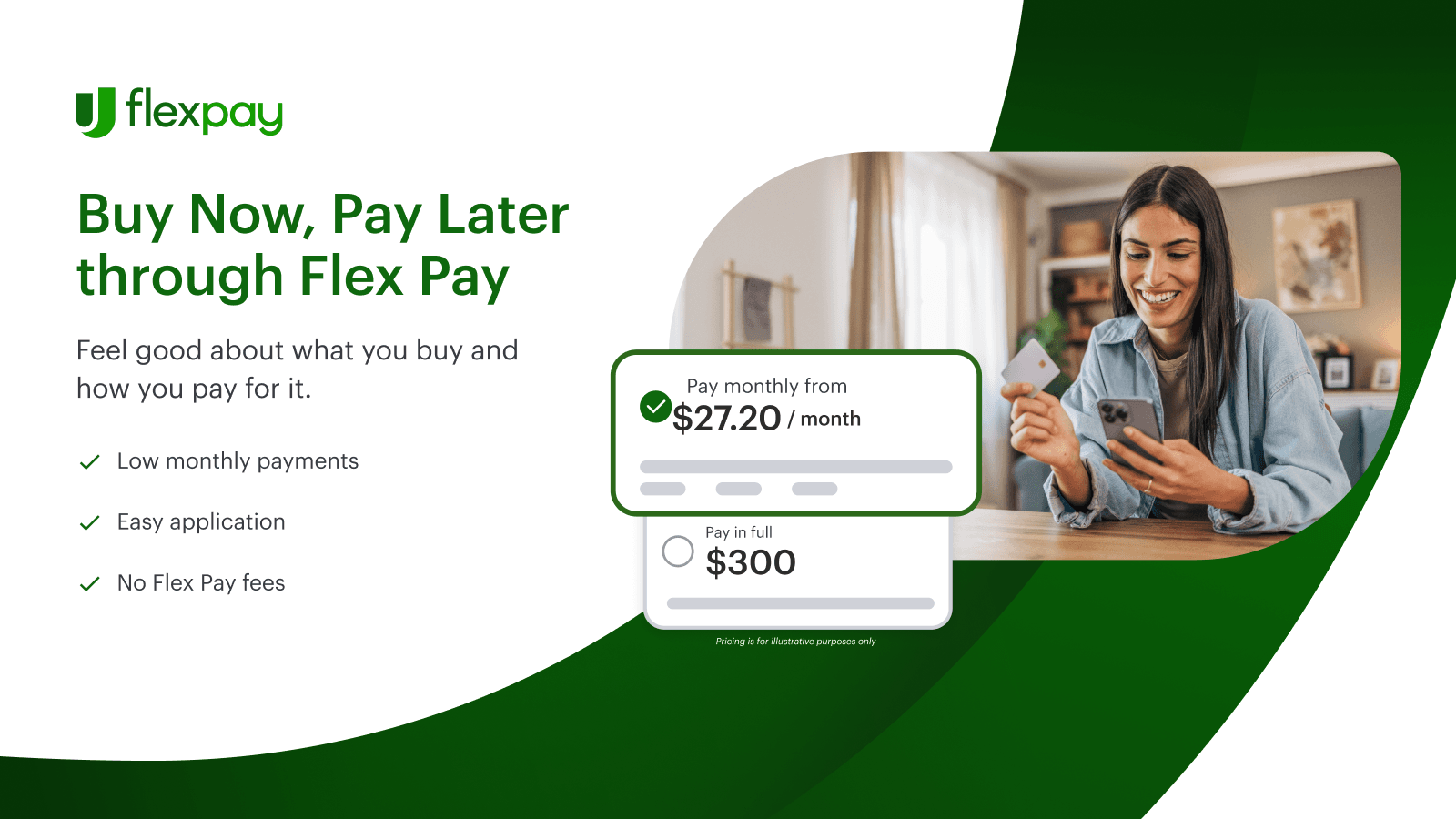 Buy Now, Pay Later through Flex Pay