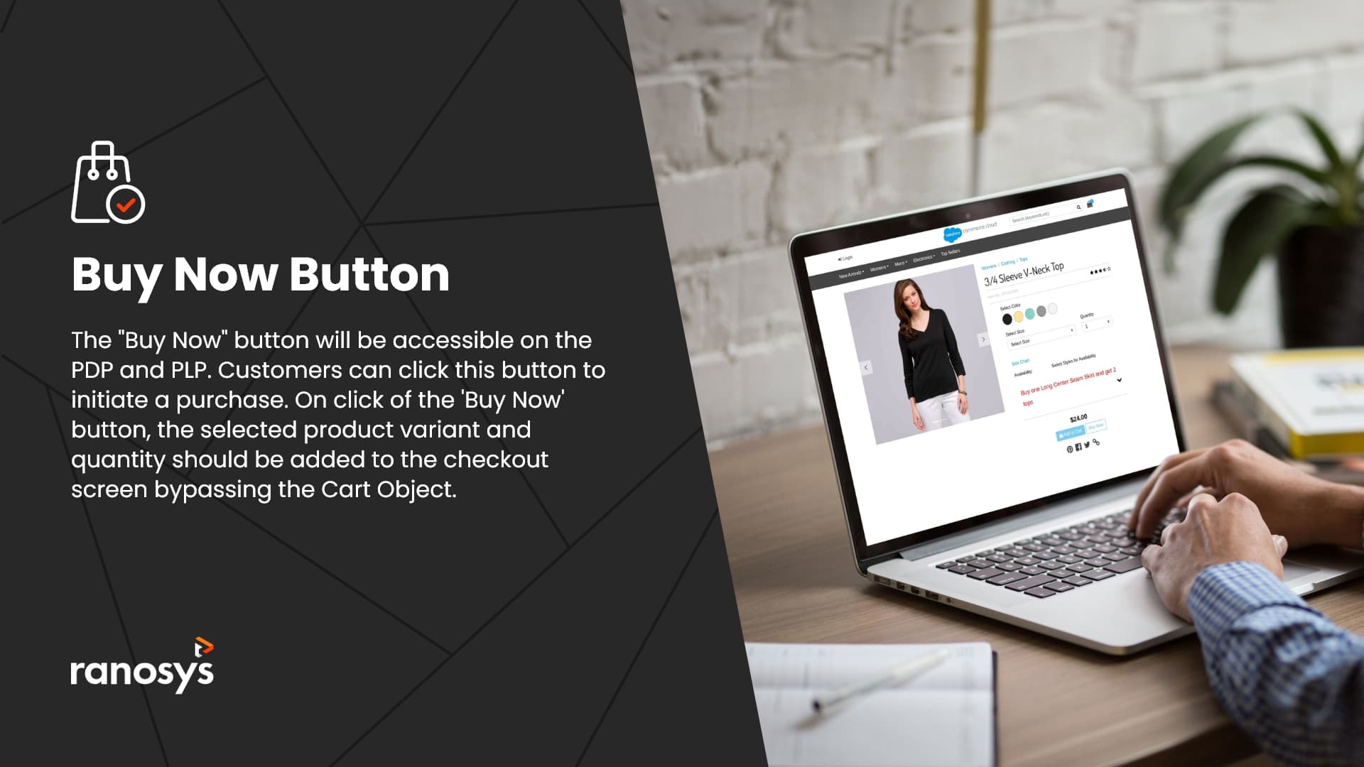 Unlock seamless shopping: 'Buy now' button accessible on PDP & PLP for instant purchases!