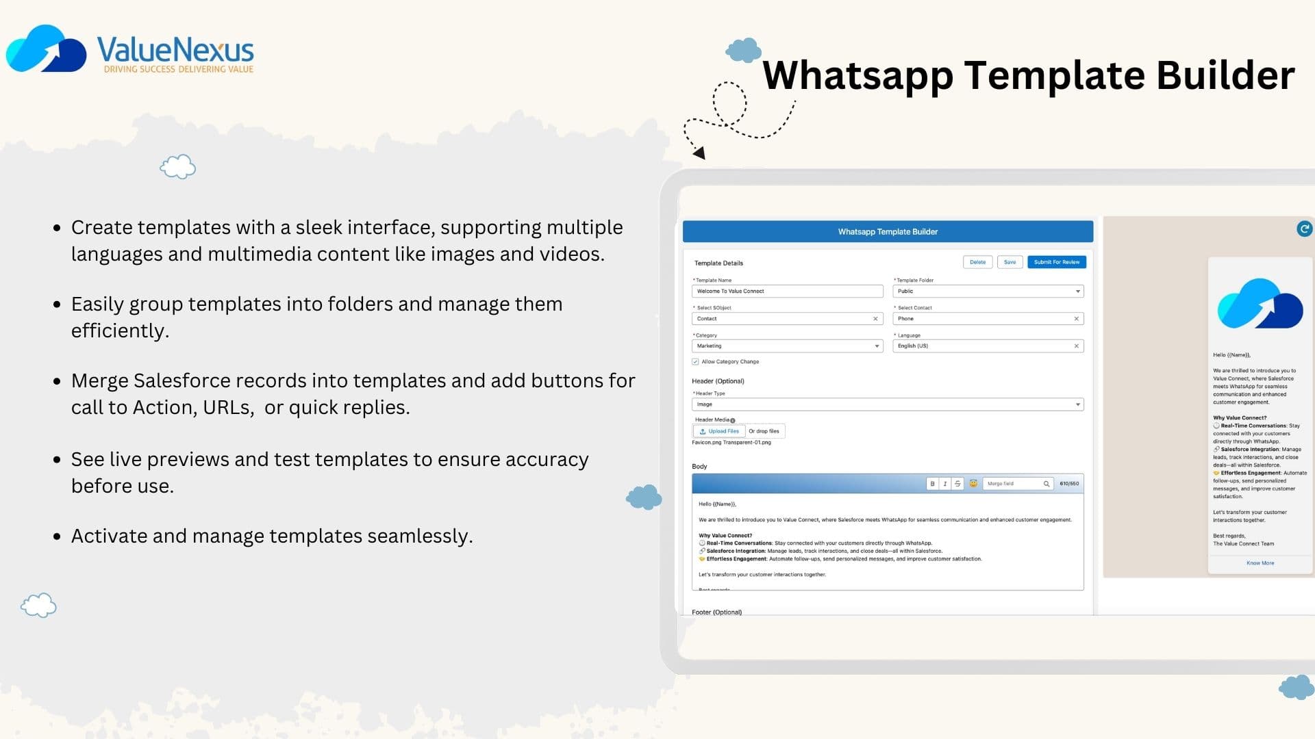 Whatsapp Template Builder