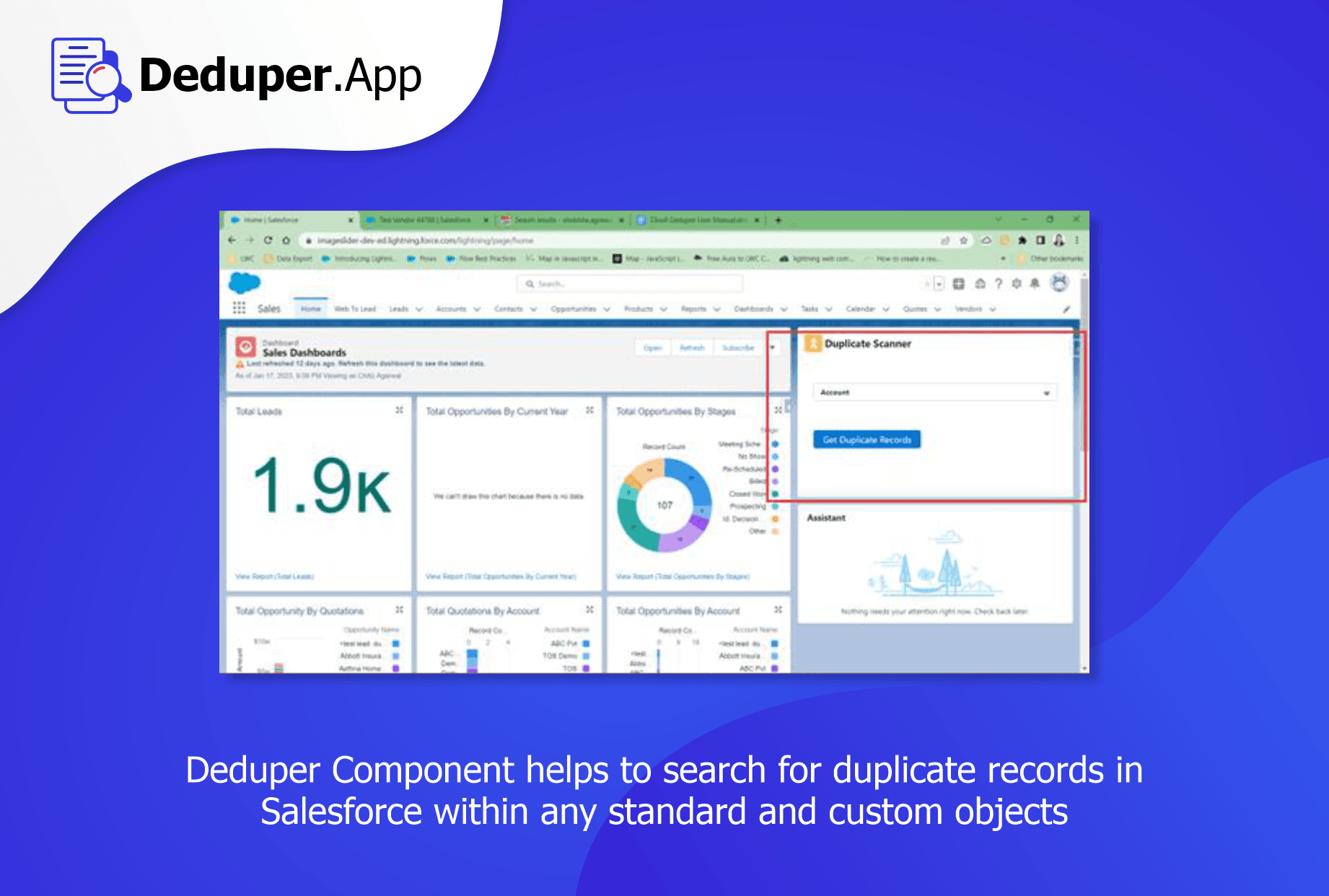 Deduper component helps to search for duplicate records