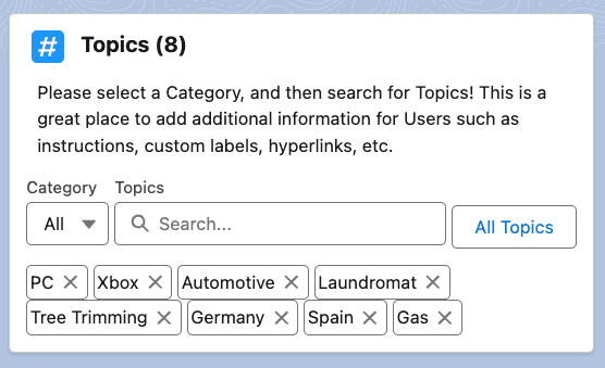 Tagging element with drag-and-drop functionality