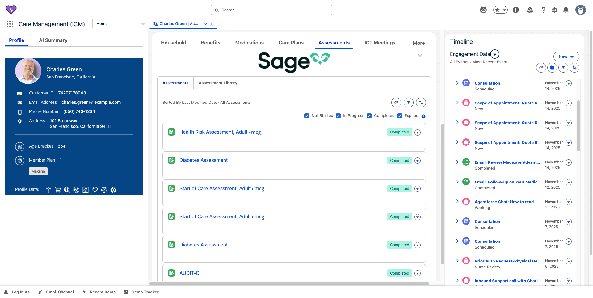 Sage The AI Care Manager for Salesforce Agentforce Health