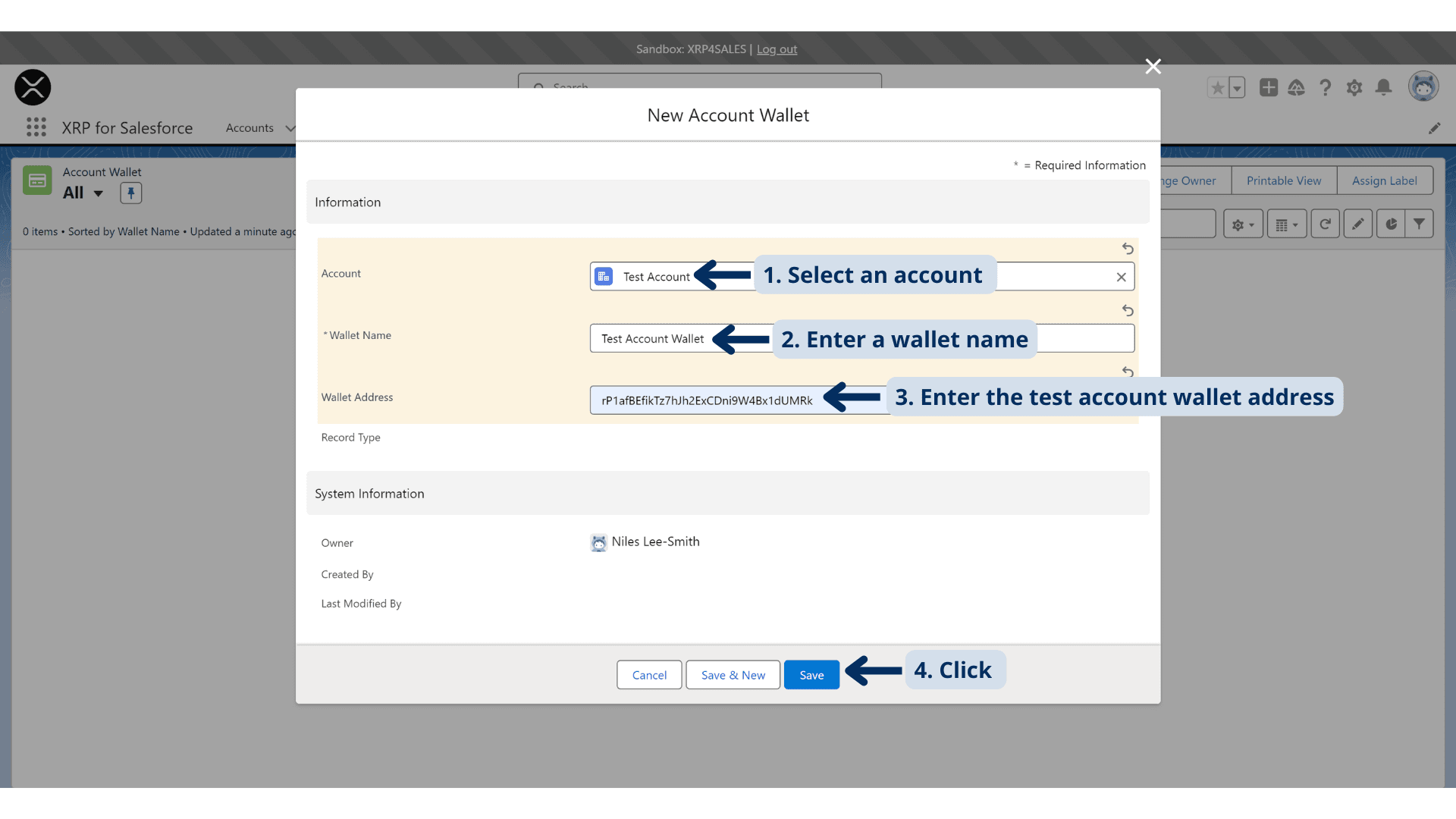 Creating an Account (Customer) Wallet to Track Payments
