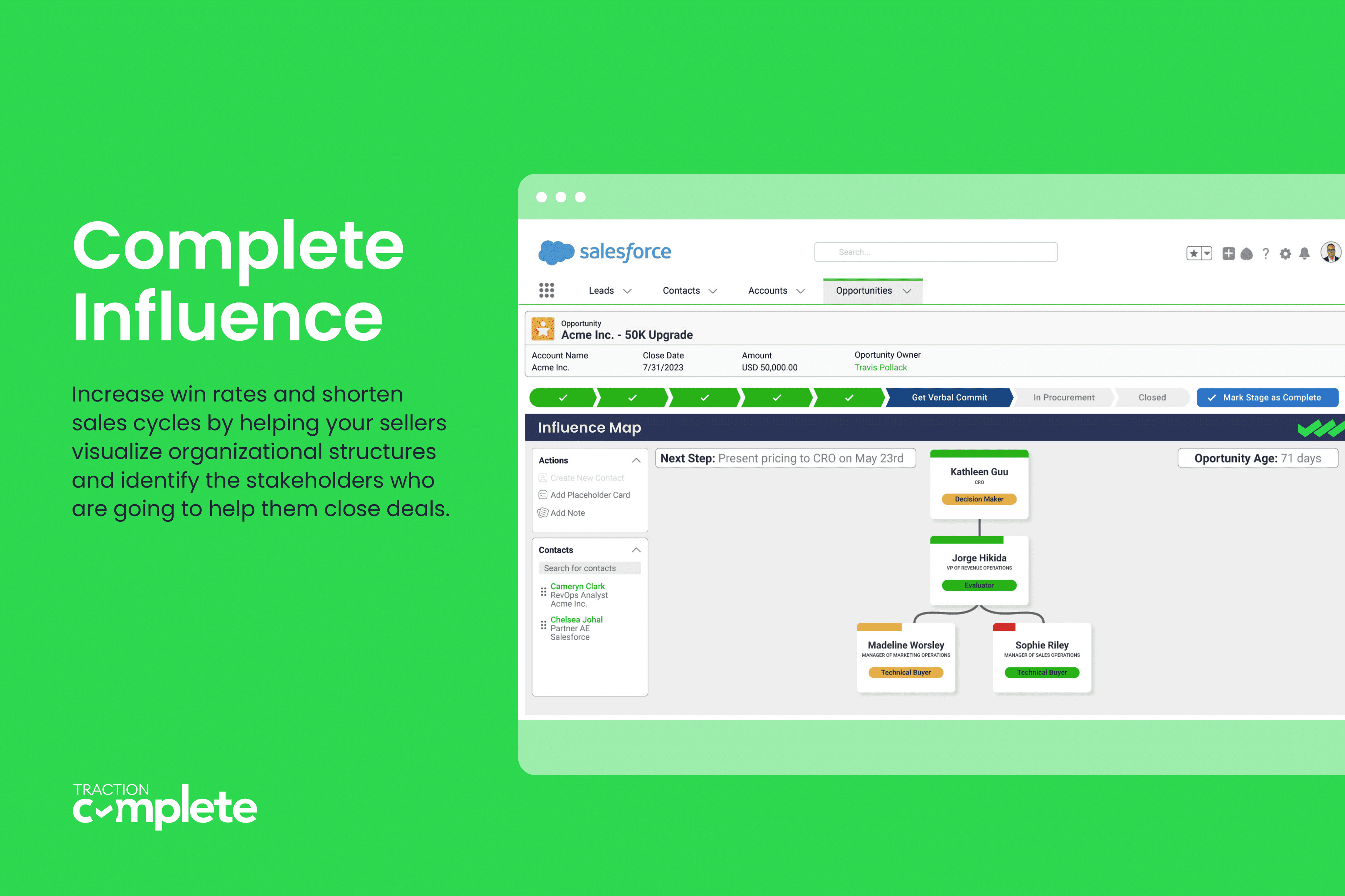 Identify decision-makers and map relationships in Salesforce