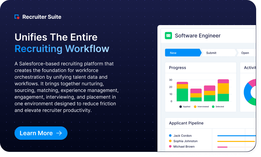 Recruiter Suite is purpose built for modern talent relationship management