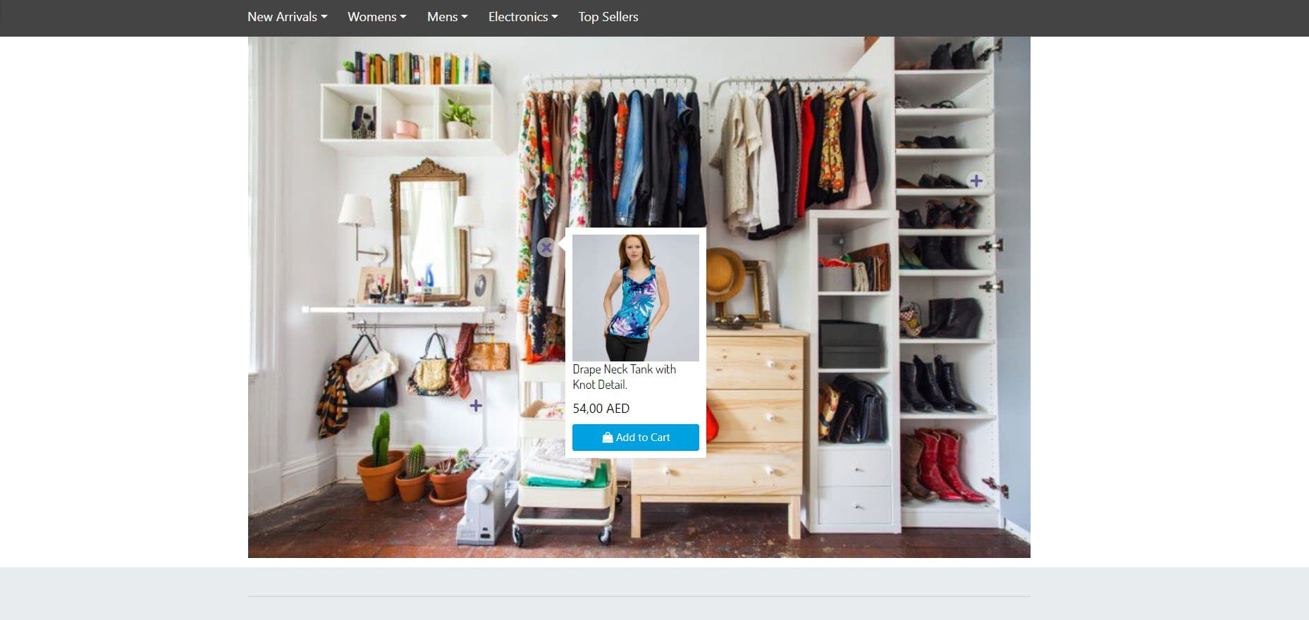 You can display various information and CTAs upon clicking on image tag.