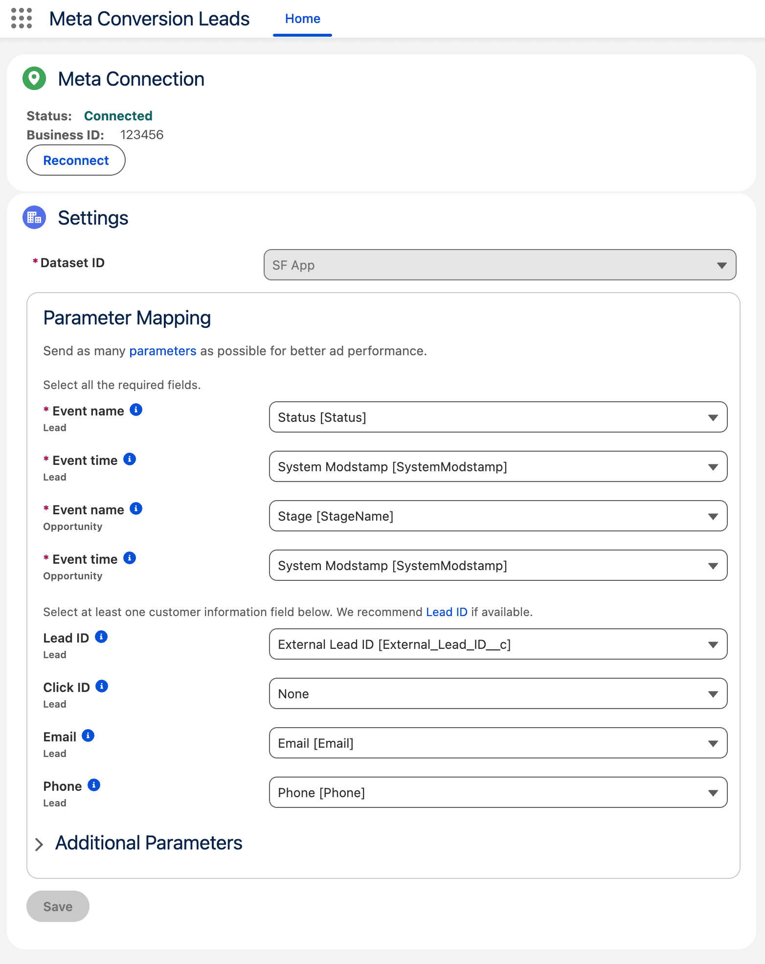 Meta Conversion Leads App