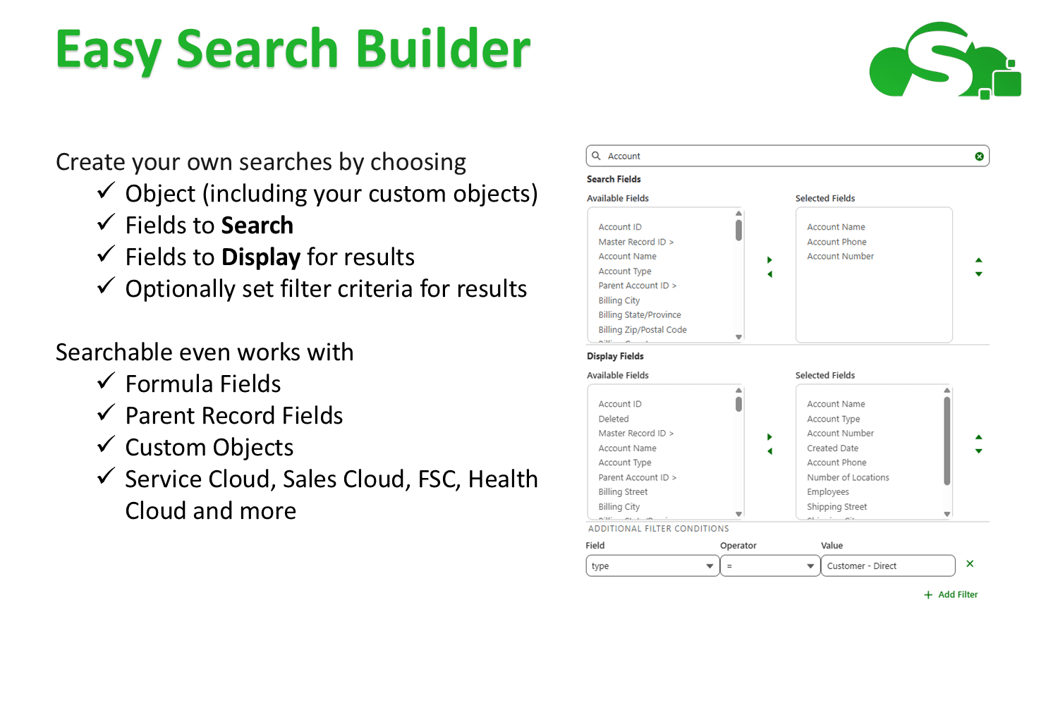 Supports flexible data models across standard clouds, industry models, and custom objects