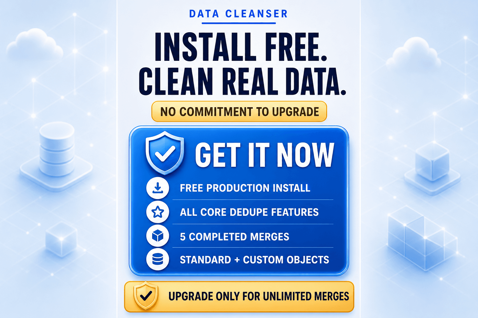 Install free. Complete 5 merges; upgrade only for unlimited merges.