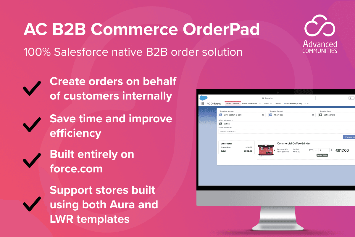 100% Salesforce Native B2B Order Solution