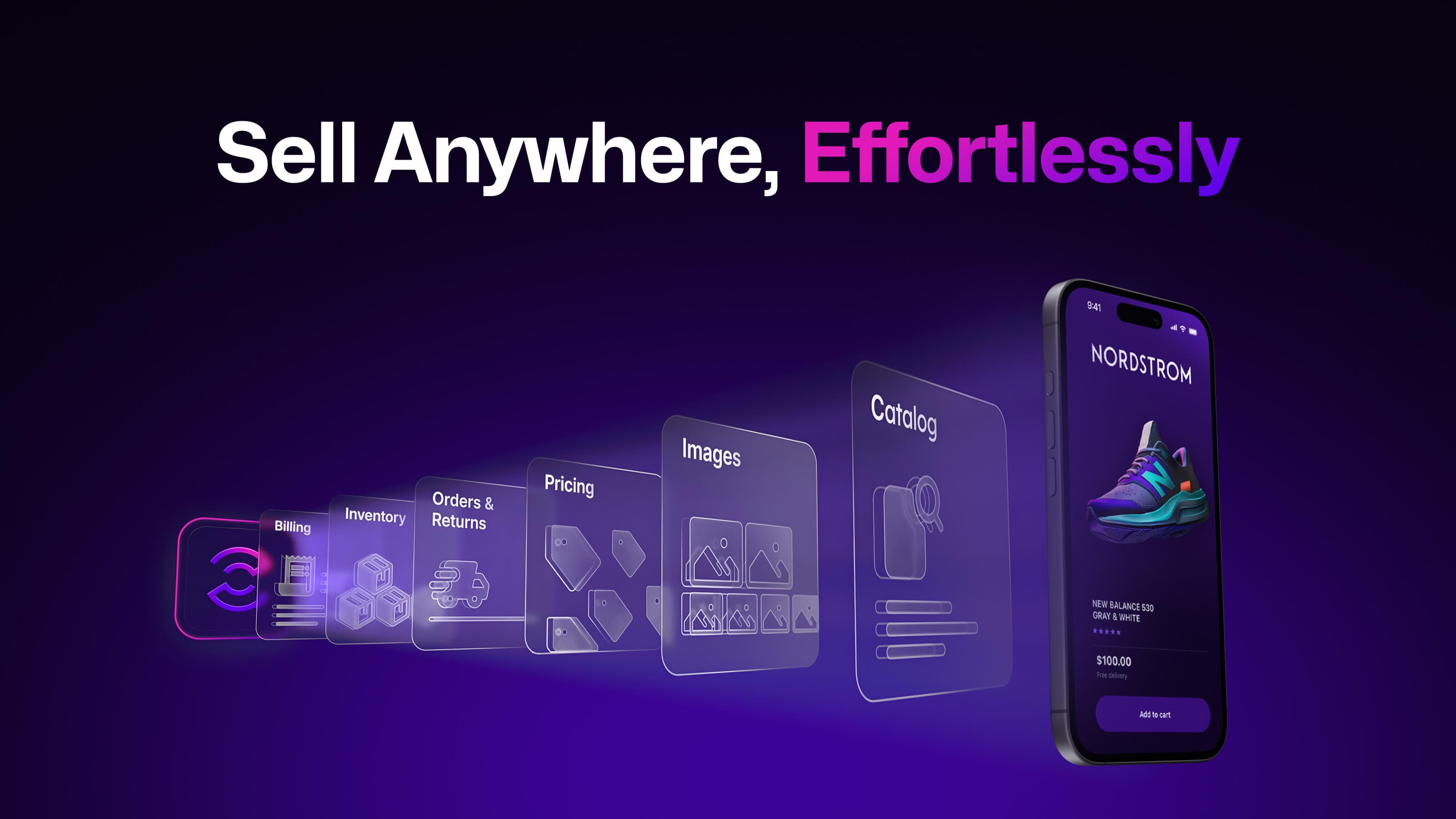 Sell on any marketplace, dropship or social commerce channel