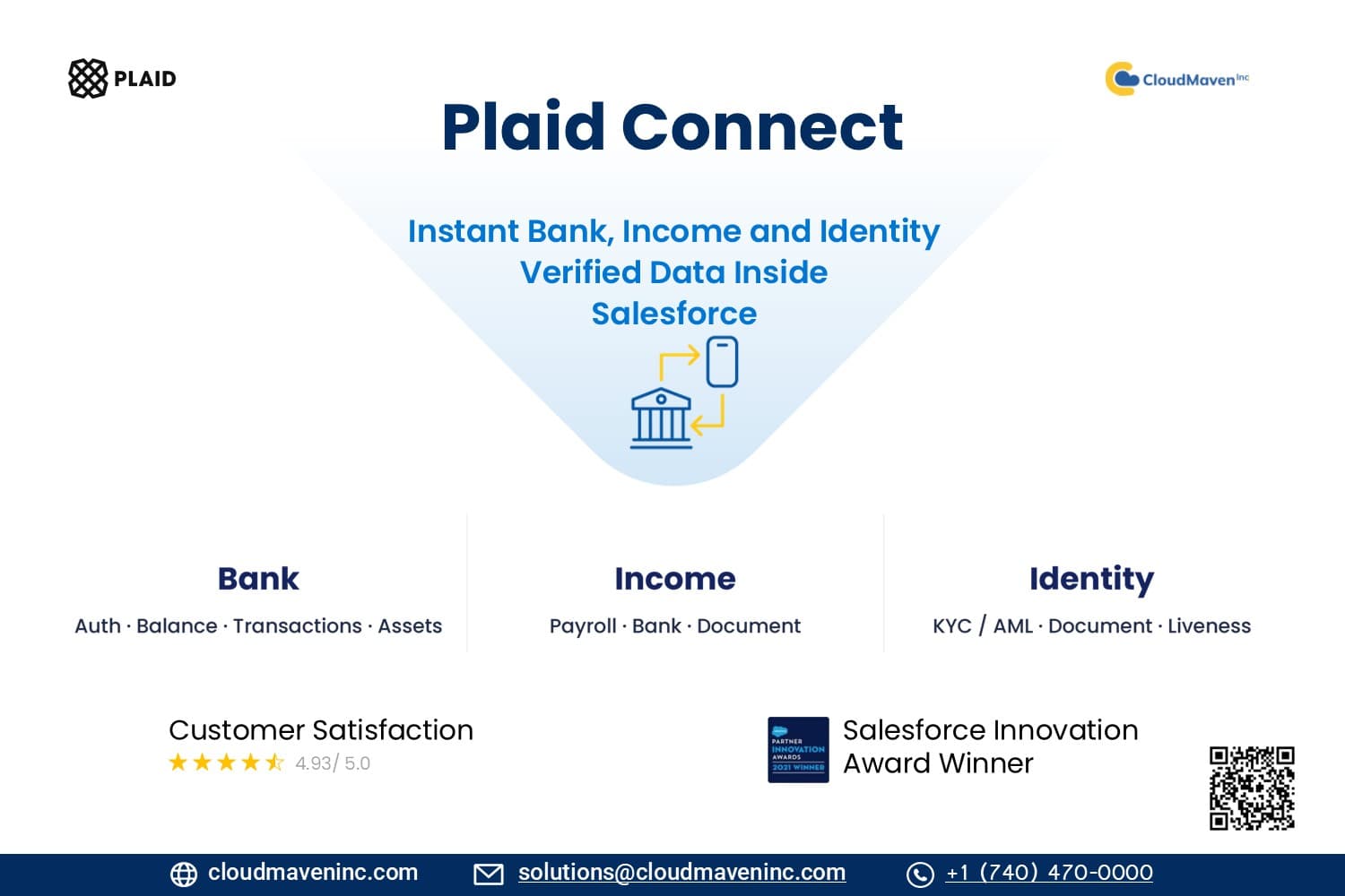 Plaid Connect: Instant bank, income, identity verified data inside Salesforce