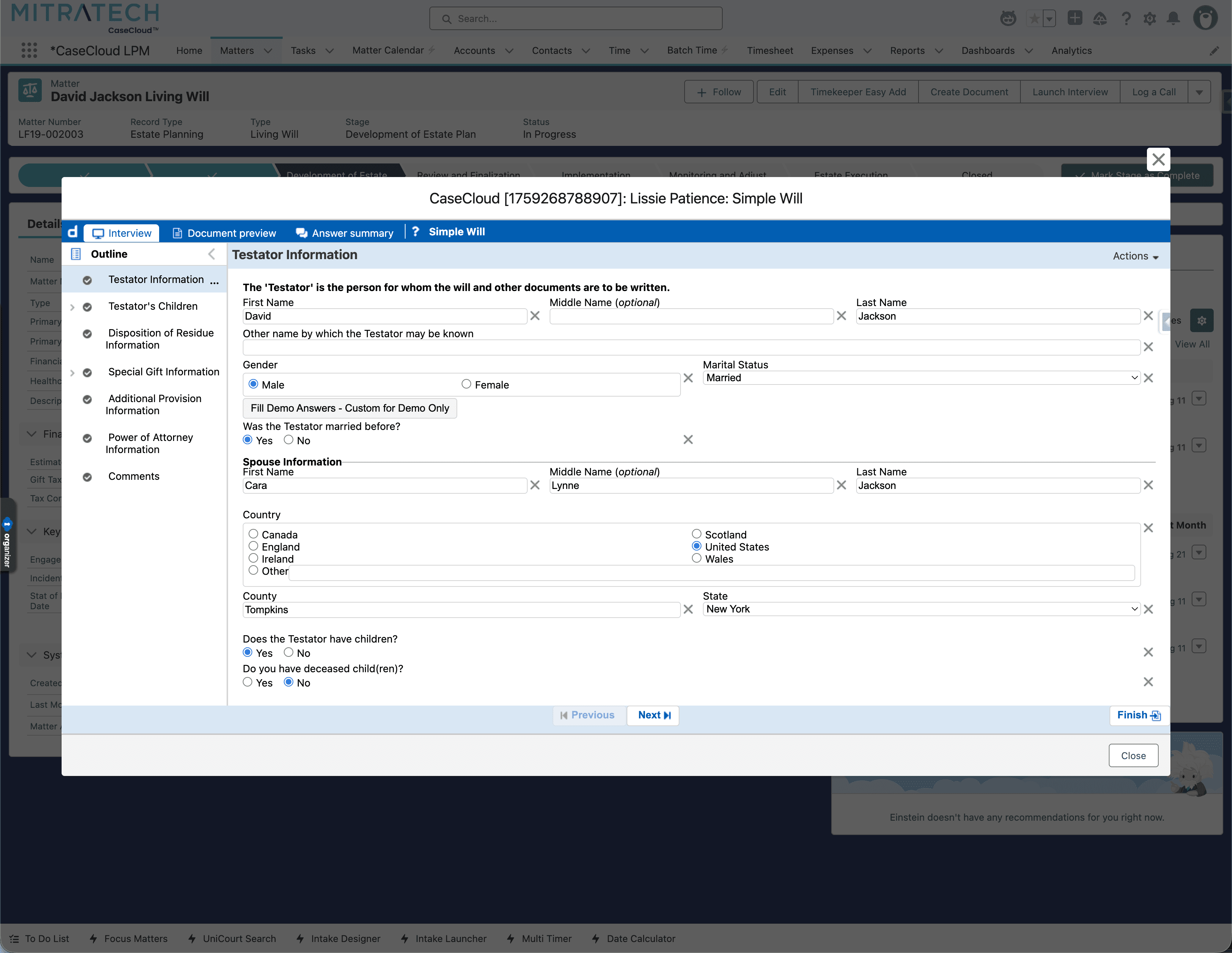 HotDocs Interview launched from a Salesforce record