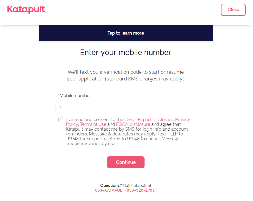 Checkout only takes a few steps, first your customer will enter their phone number