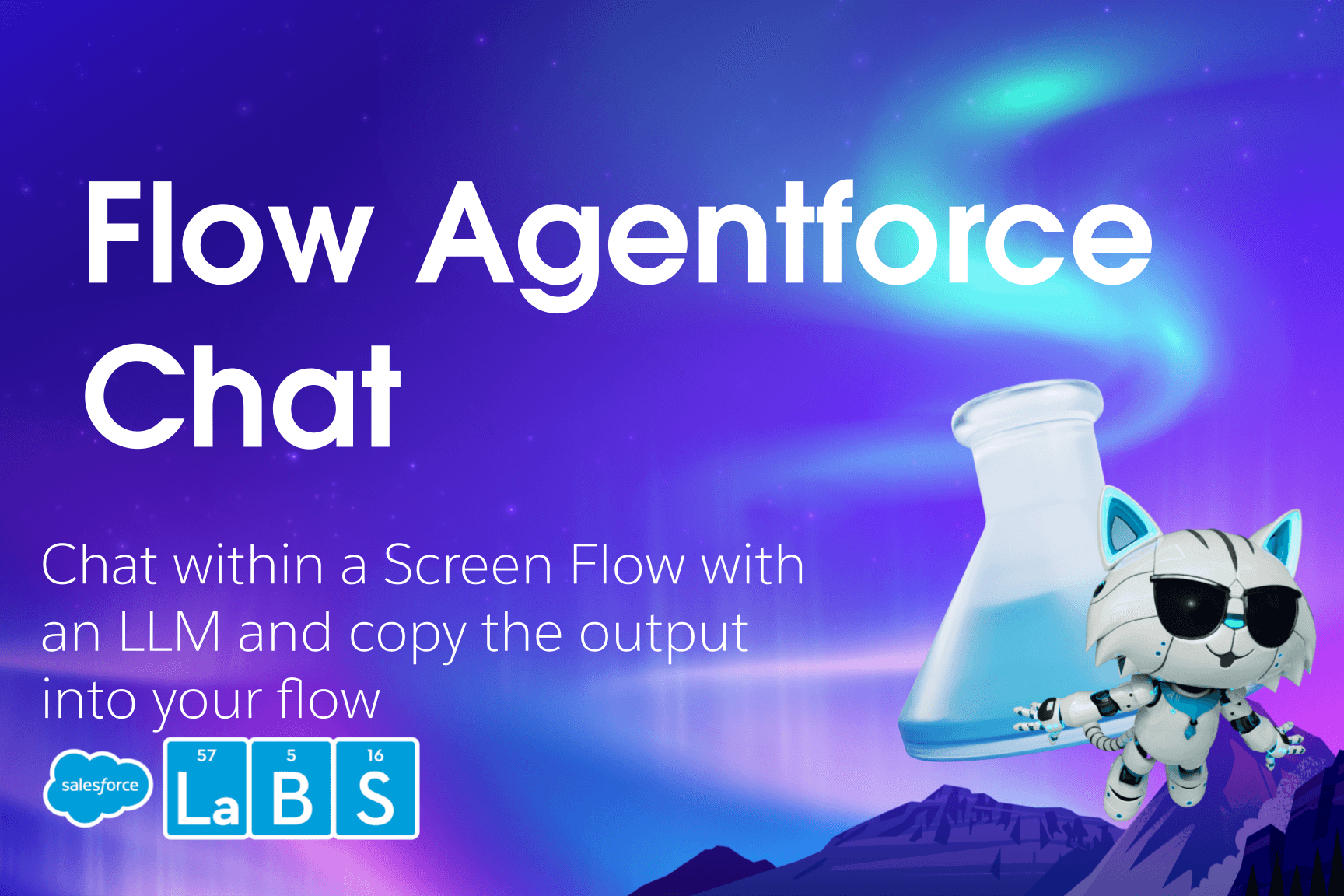 Flow Agentforce Chat allows your users to chat with an LLM directly inside of a screen flow.