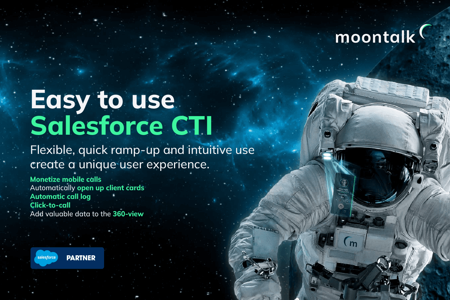 Easy to use Salesforce CTI by moontalk
